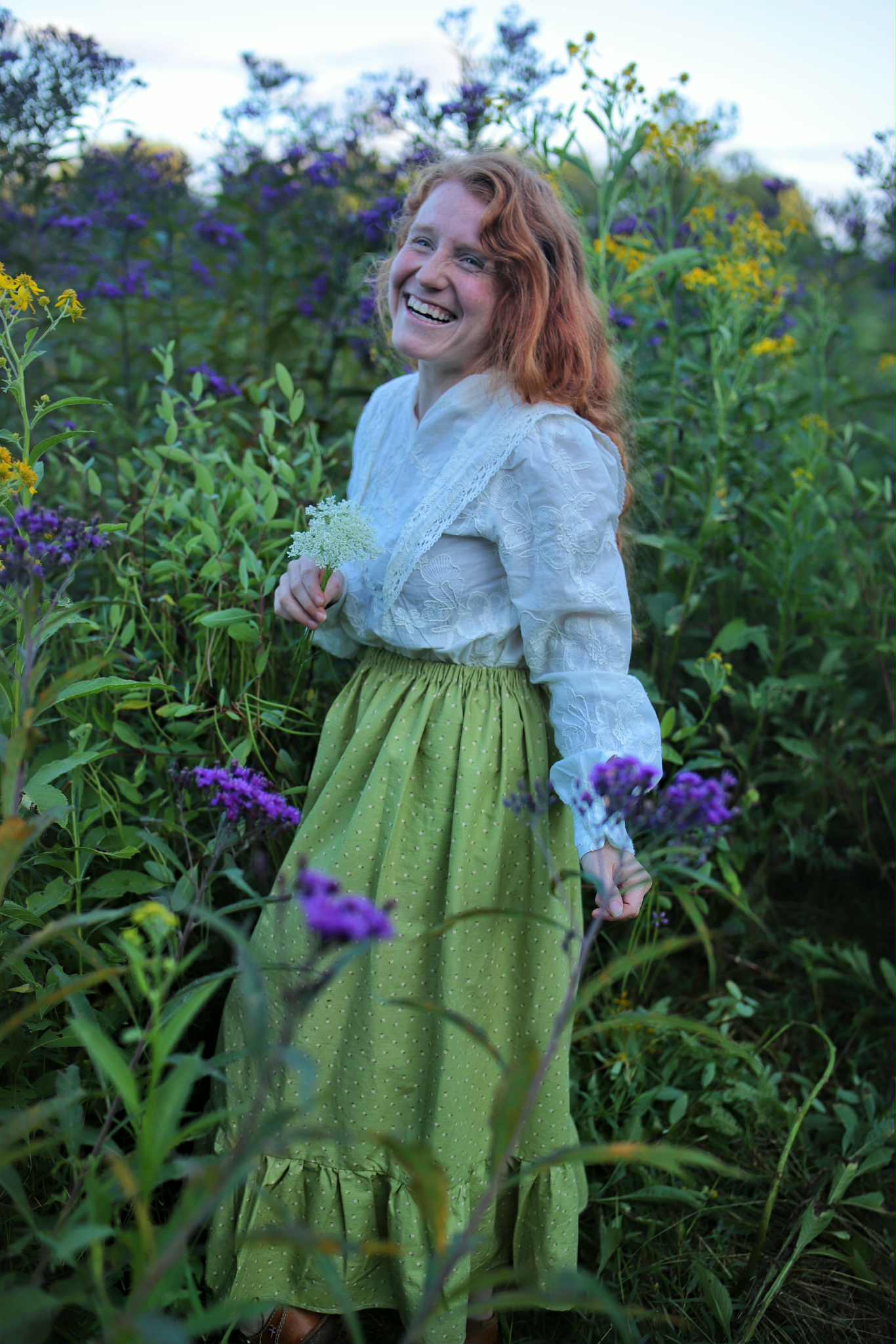 Aliyah Skirt in Warm Green