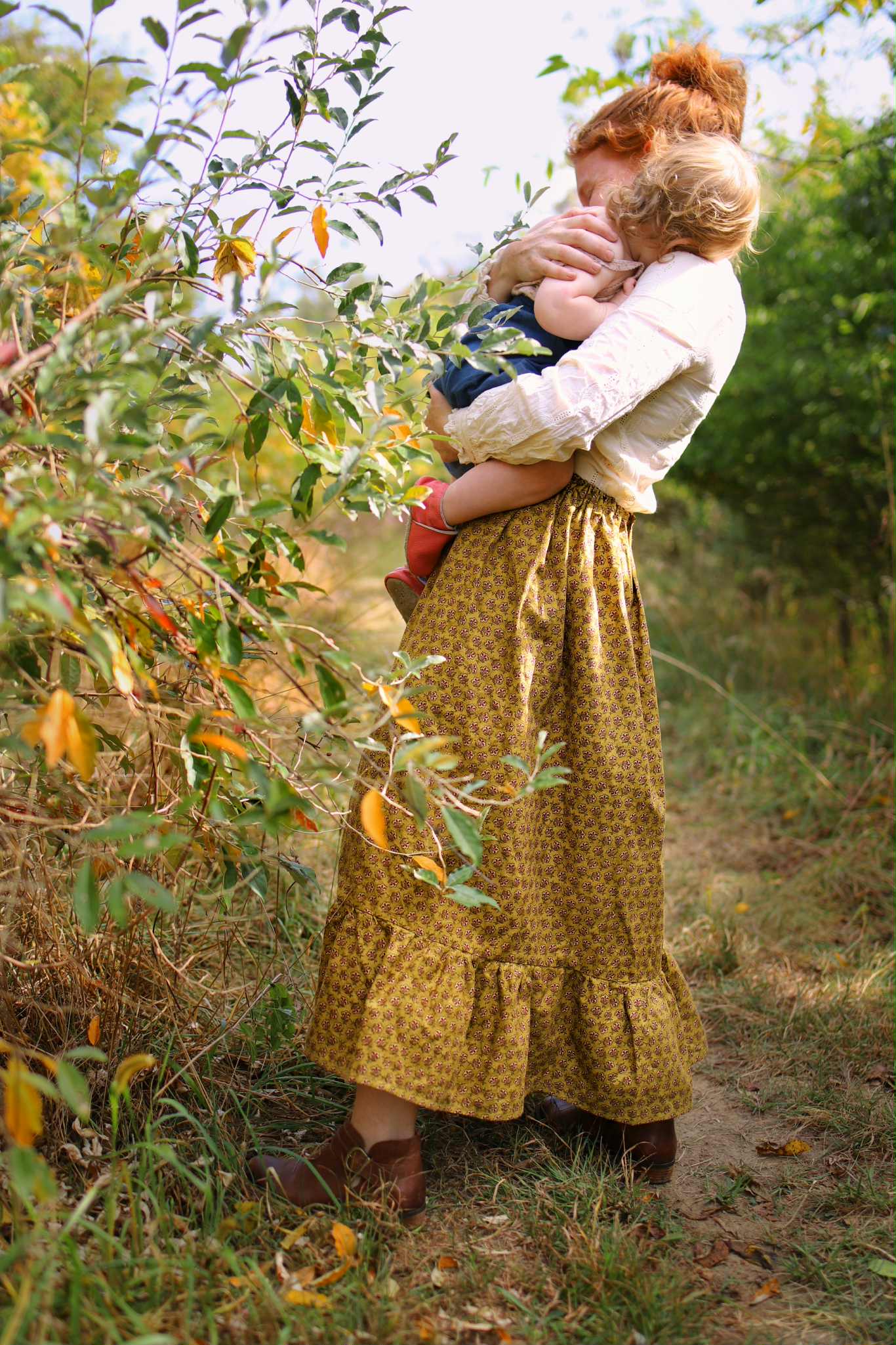 Aliyah Skirt in Olive Floral