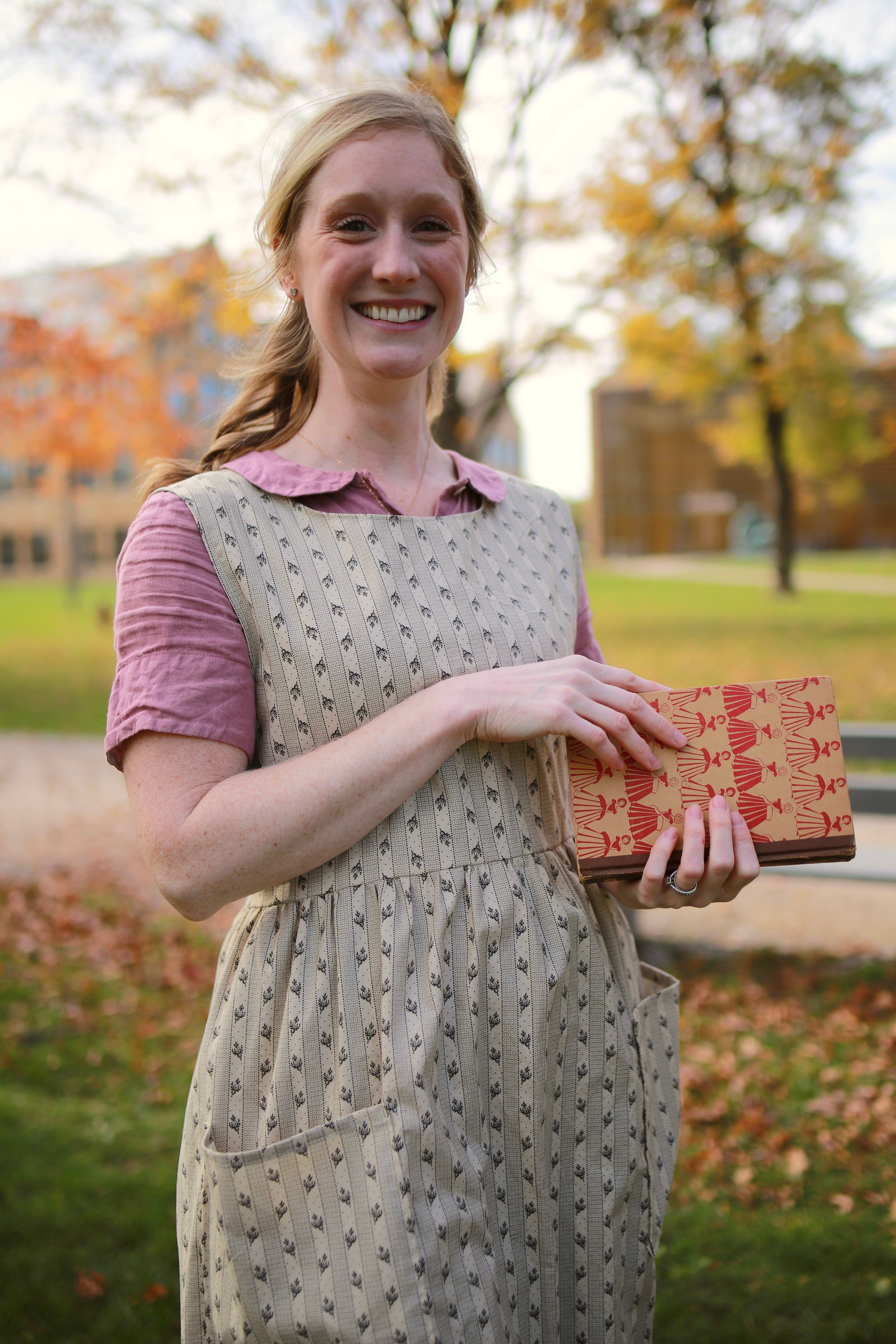 Arete Pinafore in Thistle & Fig