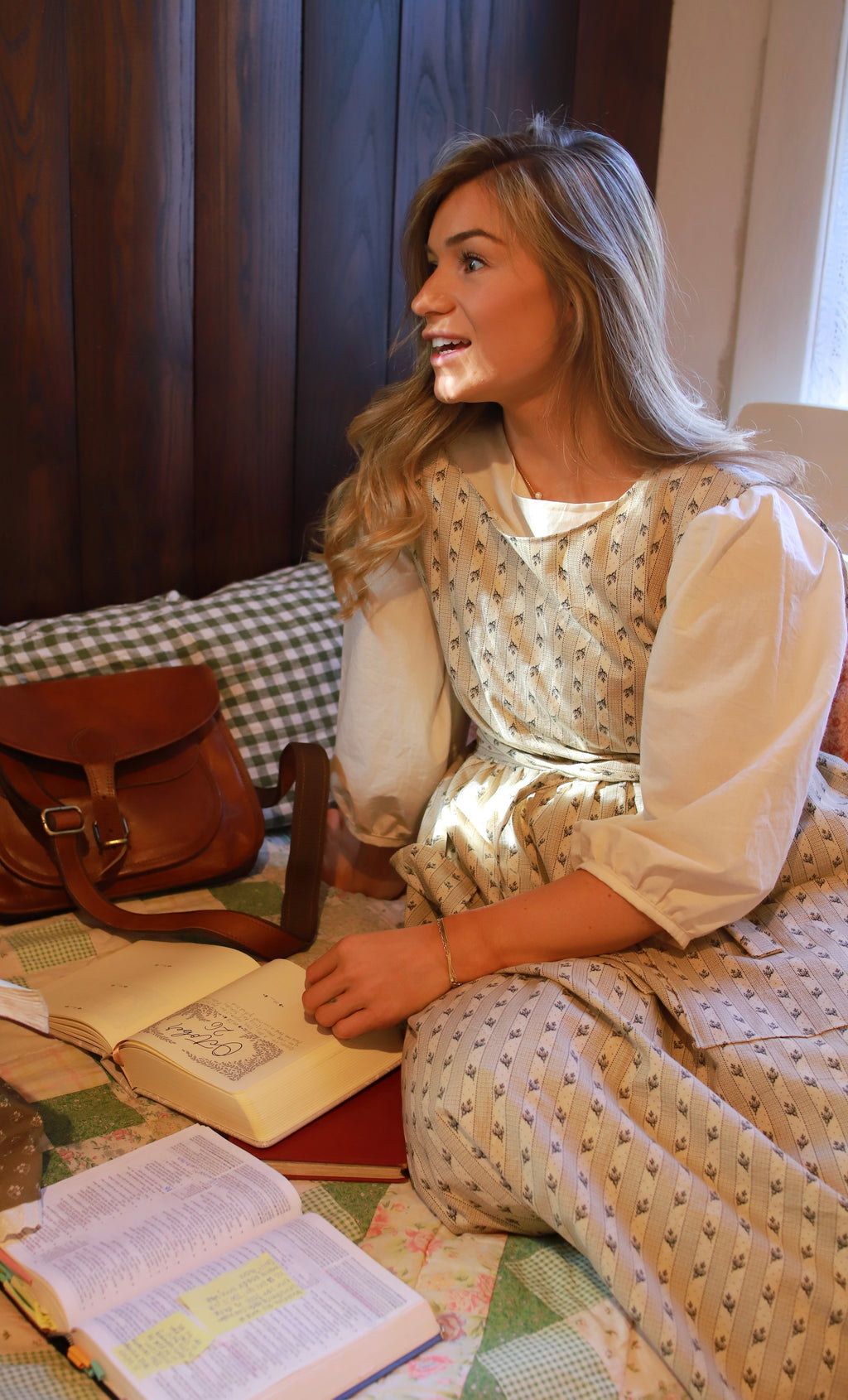 Arete Pinafore in Thistle & Fig