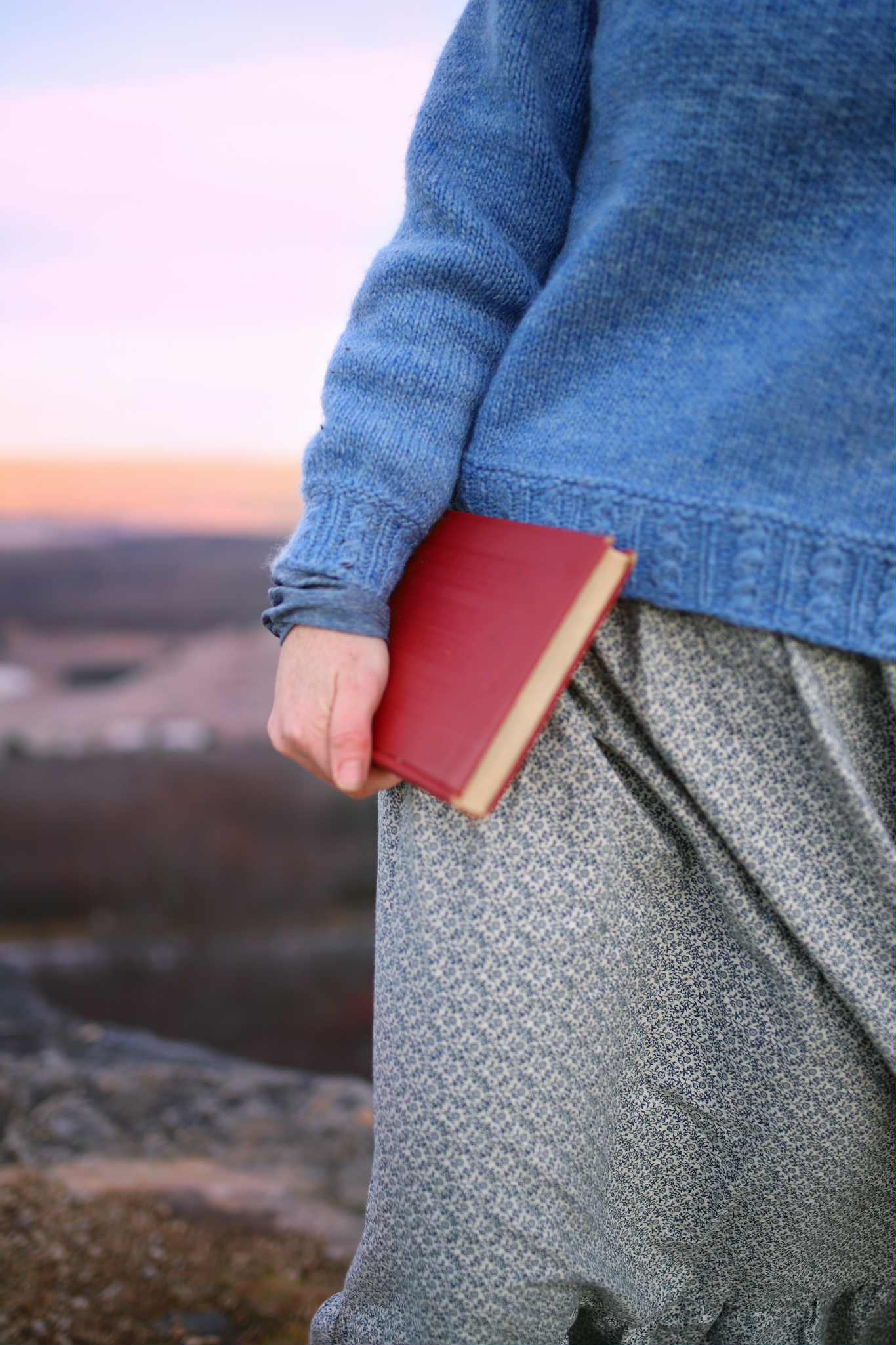 Blue Calico Vine Skirt