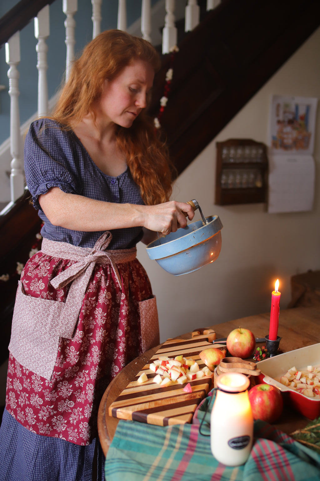Burgundy Bouquet Apron