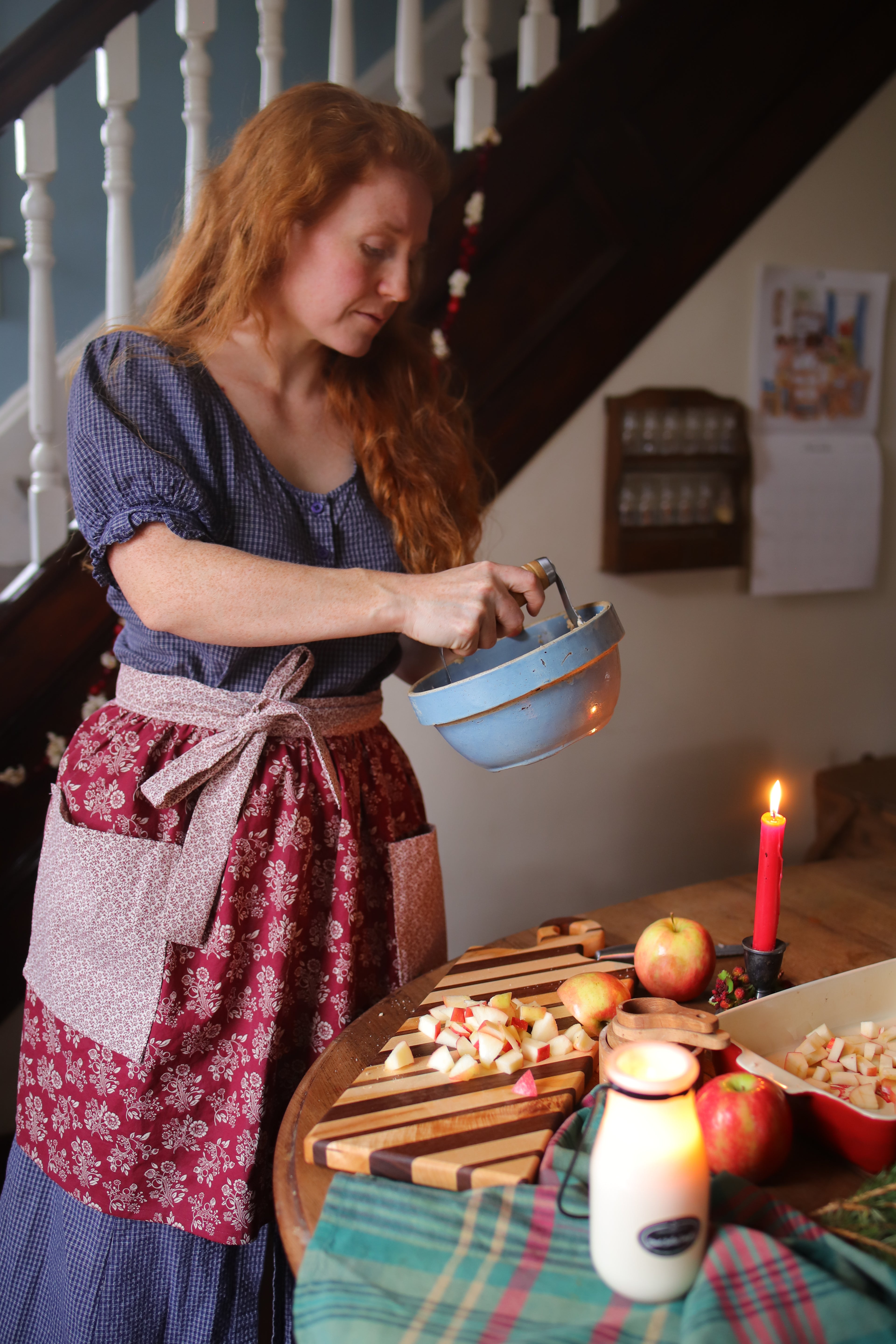 Burgundy Bouquet Apron