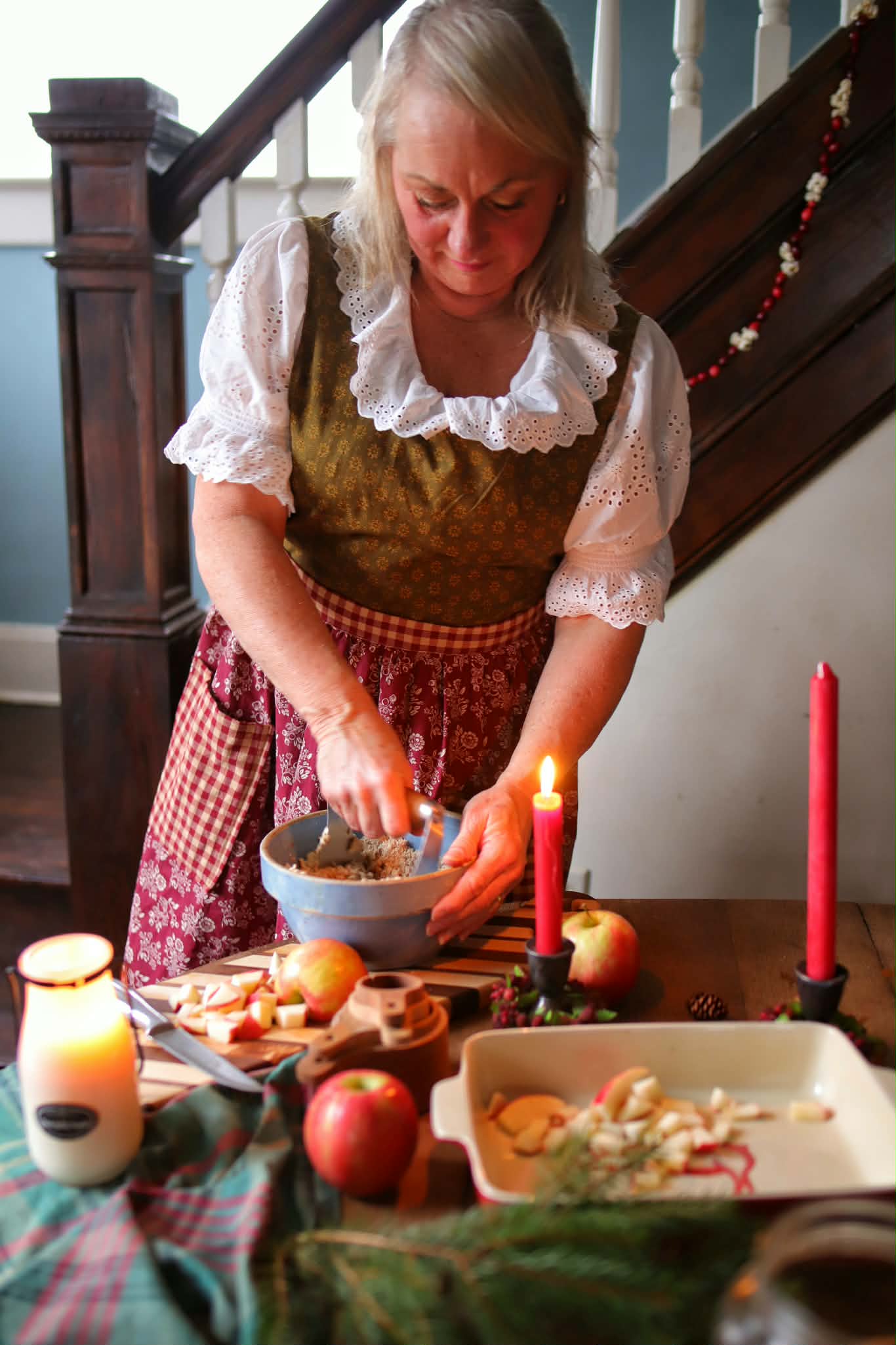 Holly Wreath Pinafore