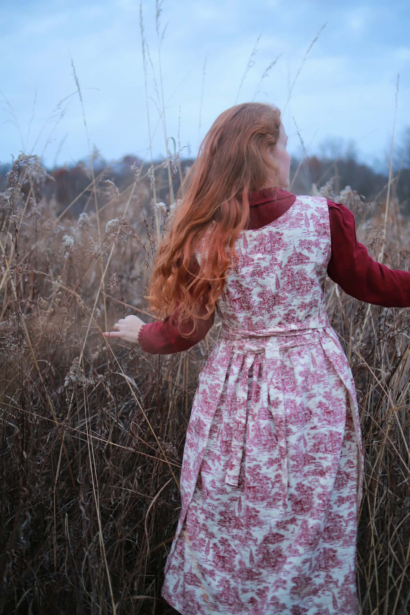 French Country Toile Pinafore