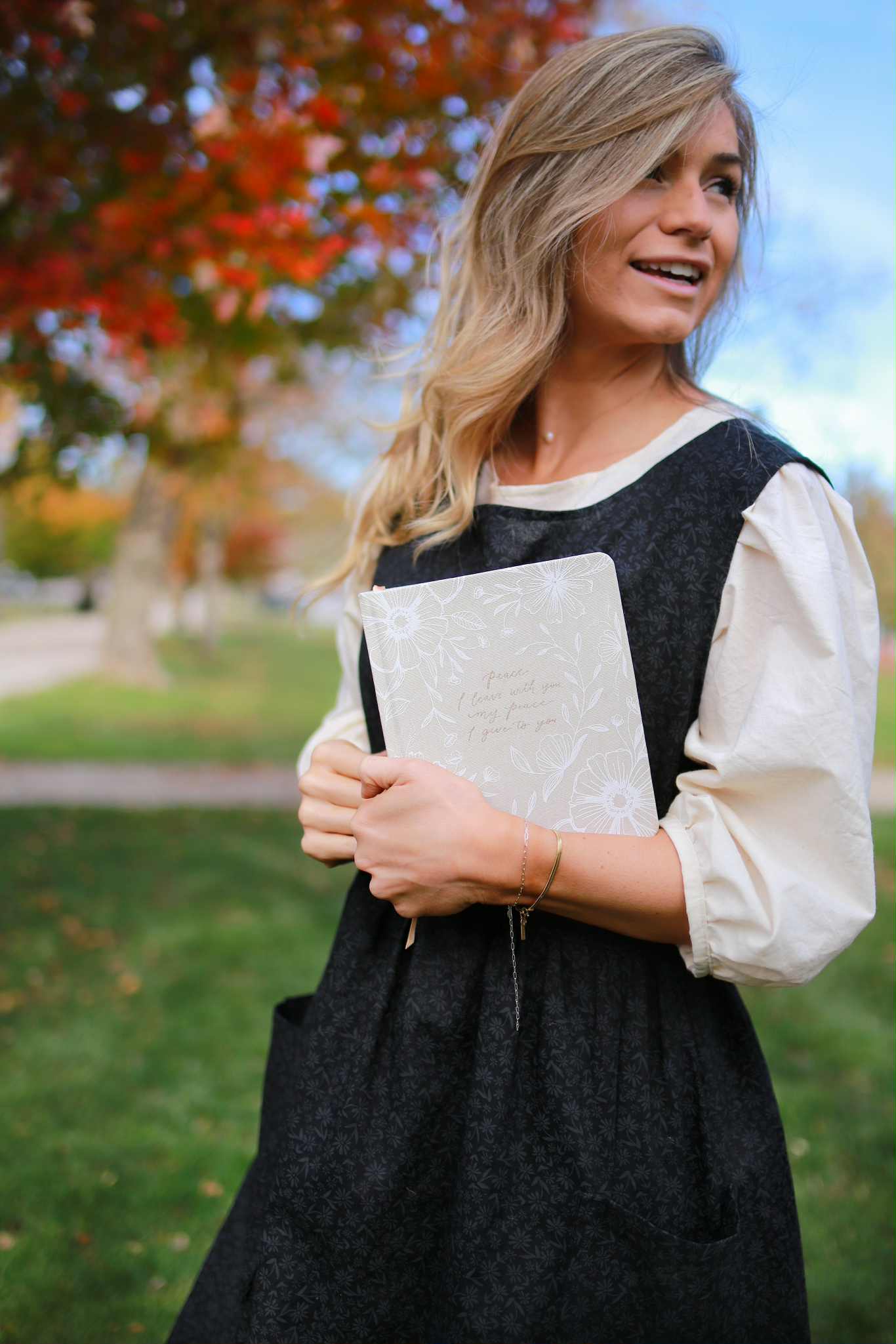 Arete Pinafore in Ebony Aster