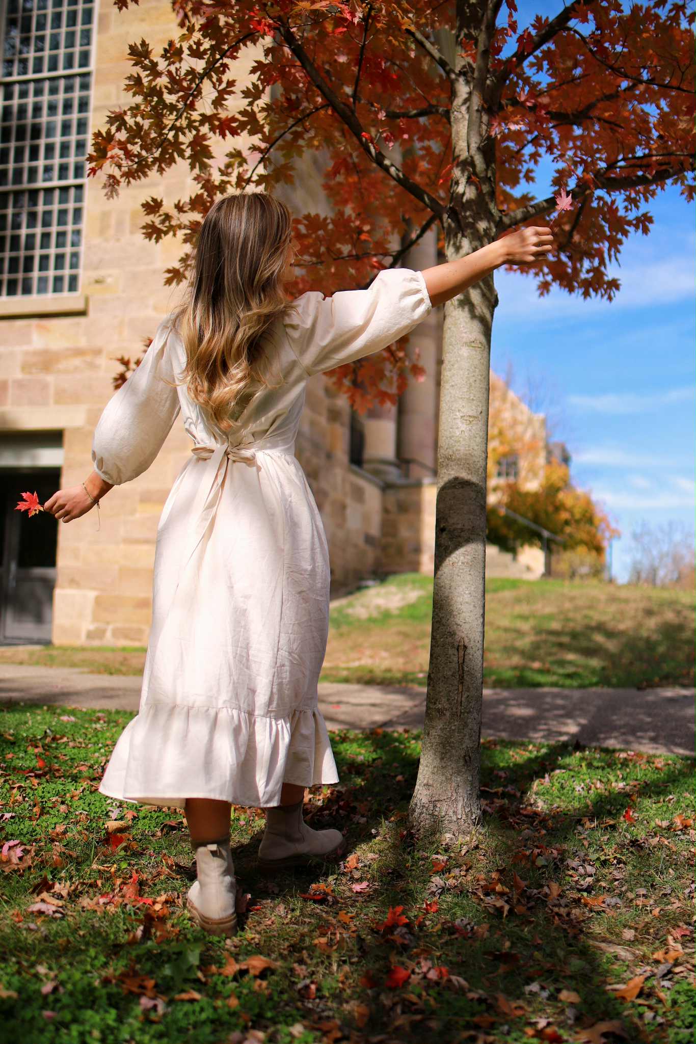 Ariel Dress in Ivory Cloud