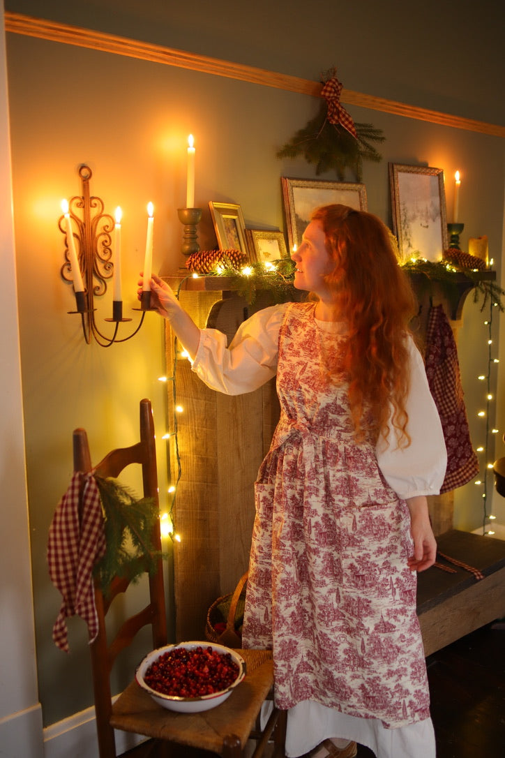 French Country Toile Pinafore