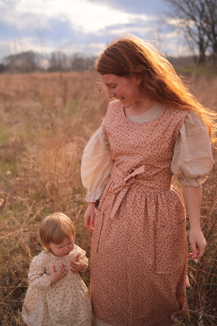 Rosebud Calico Pinafore
