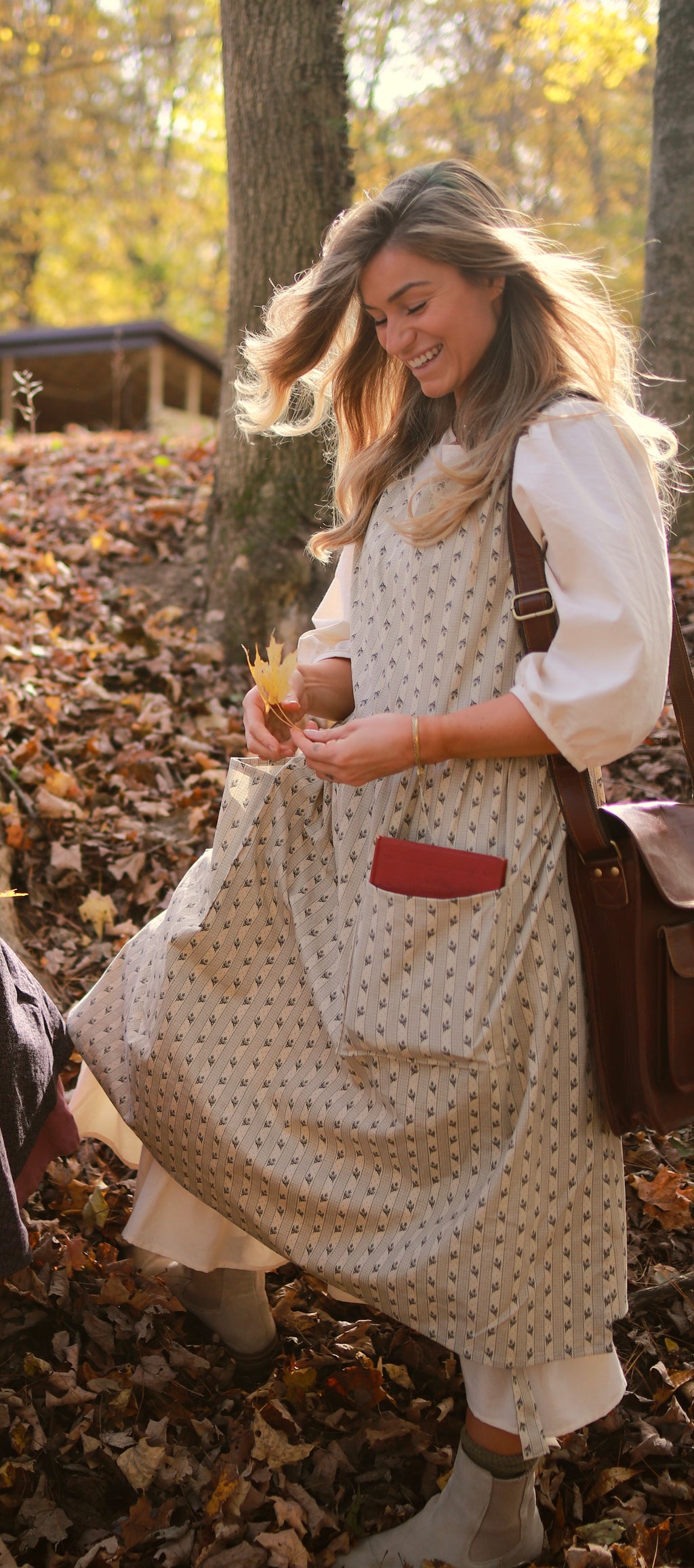 Arete Pinafore in Thistle & Fig