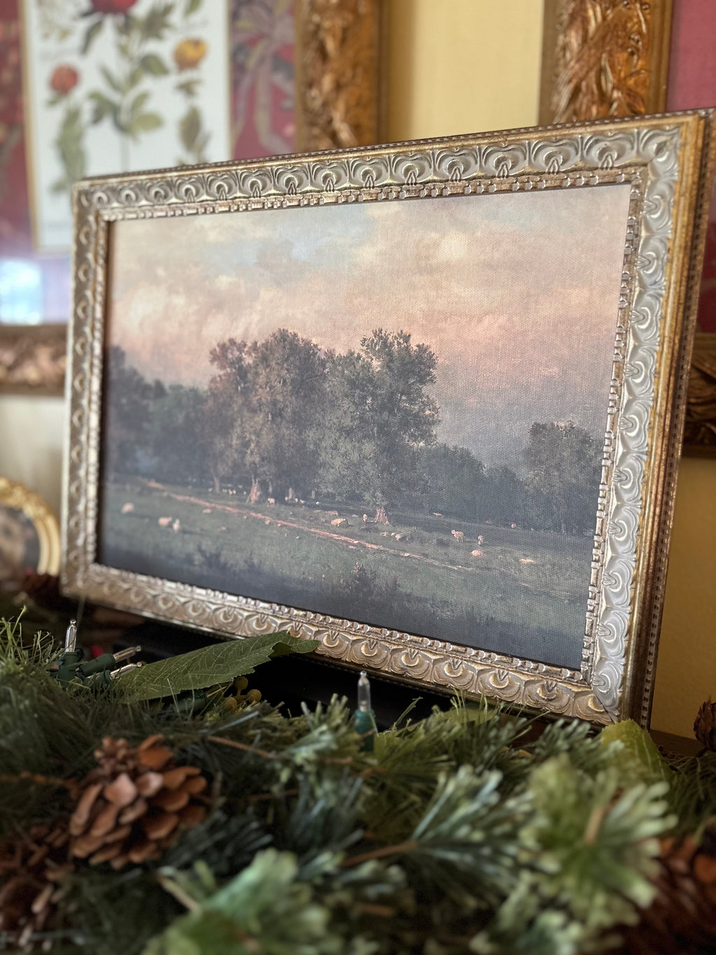 Countryside Sheep Antique Painting