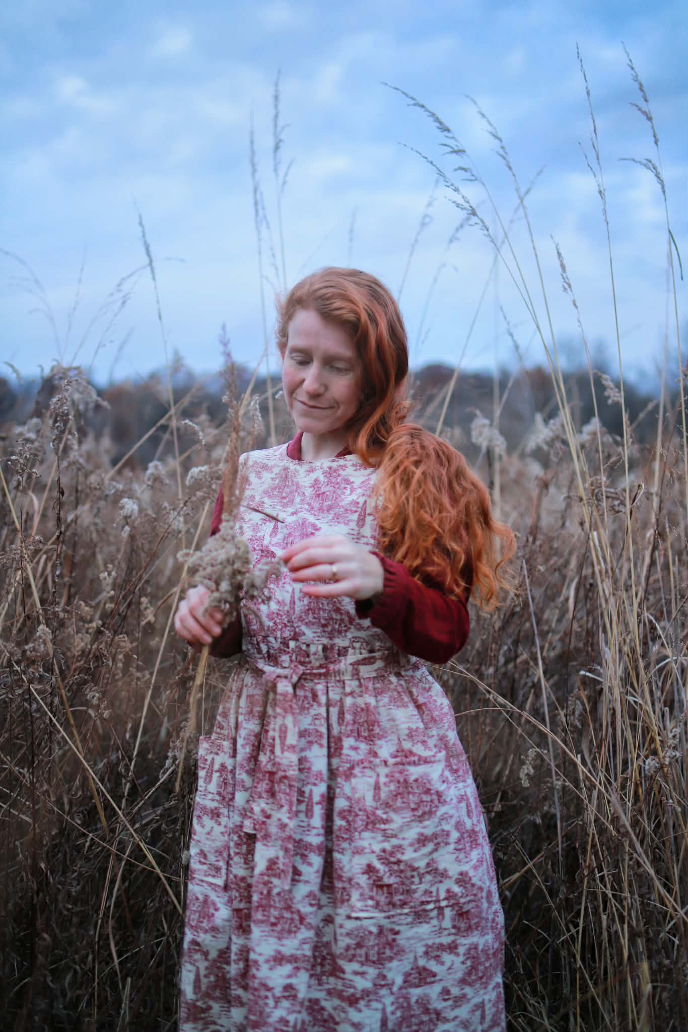 French Country Toile Pinafore