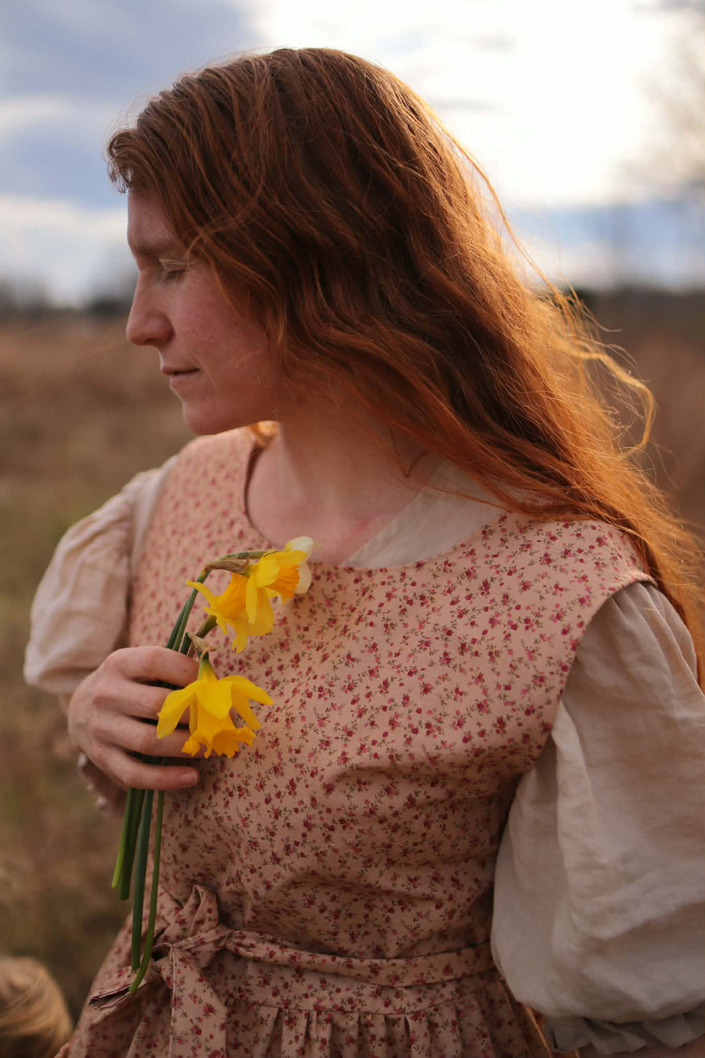 Rosebud Calico Pinafore