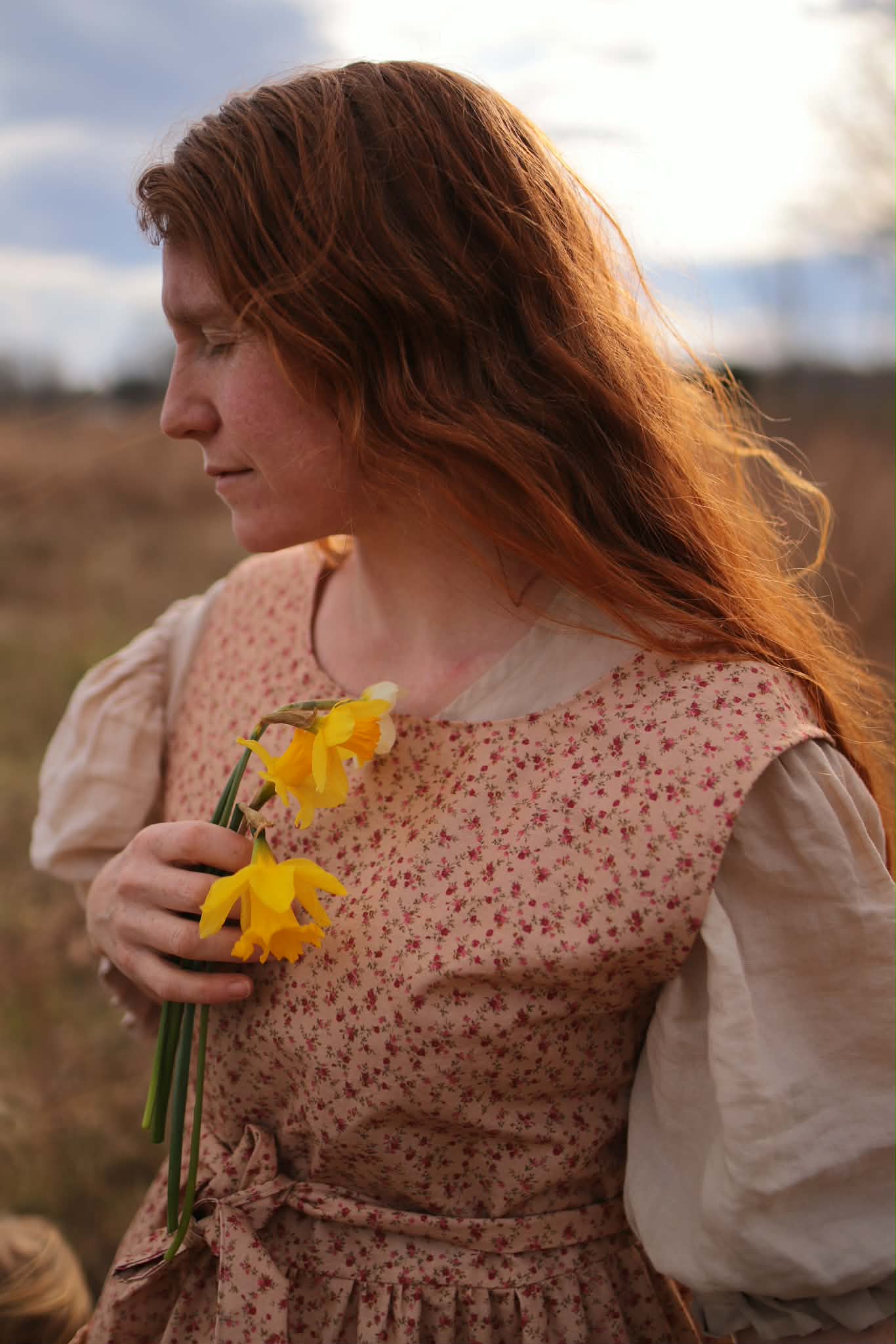 Rosebud Calico Pinafore