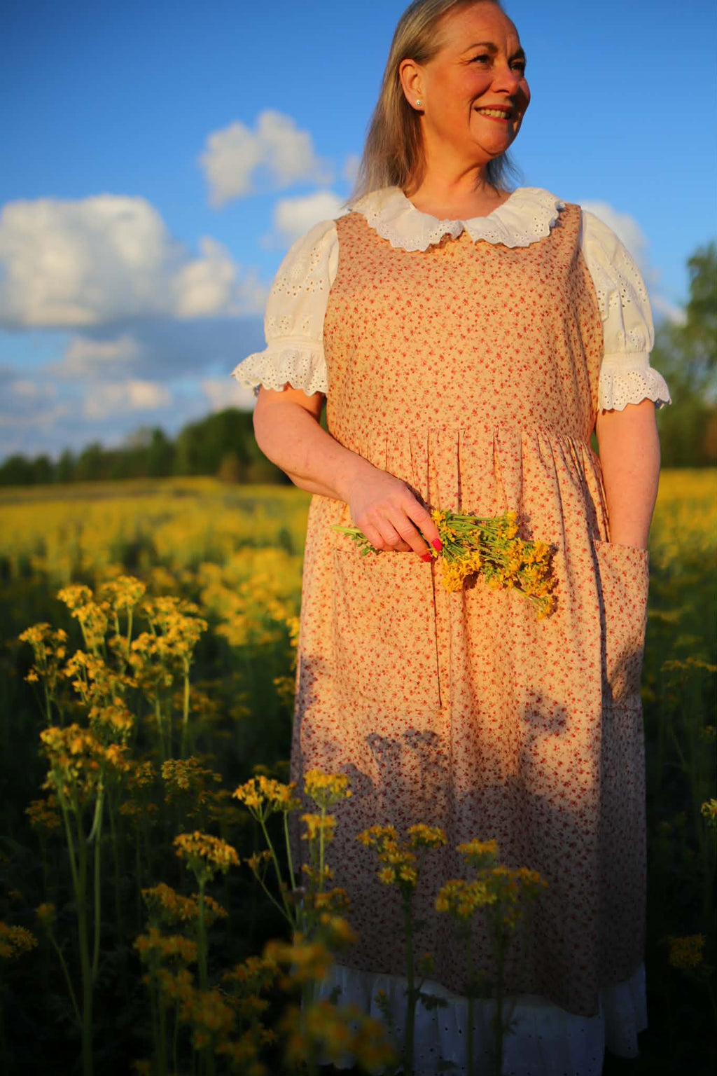 Rosebud Calico Pinafore