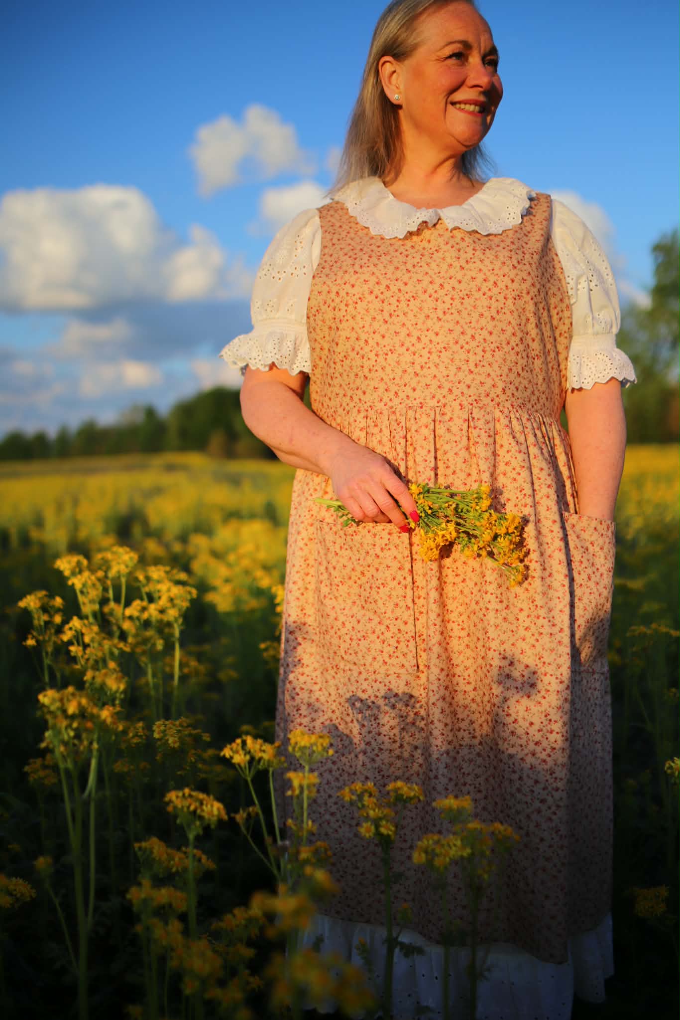 Rosebud Calico Pinafore