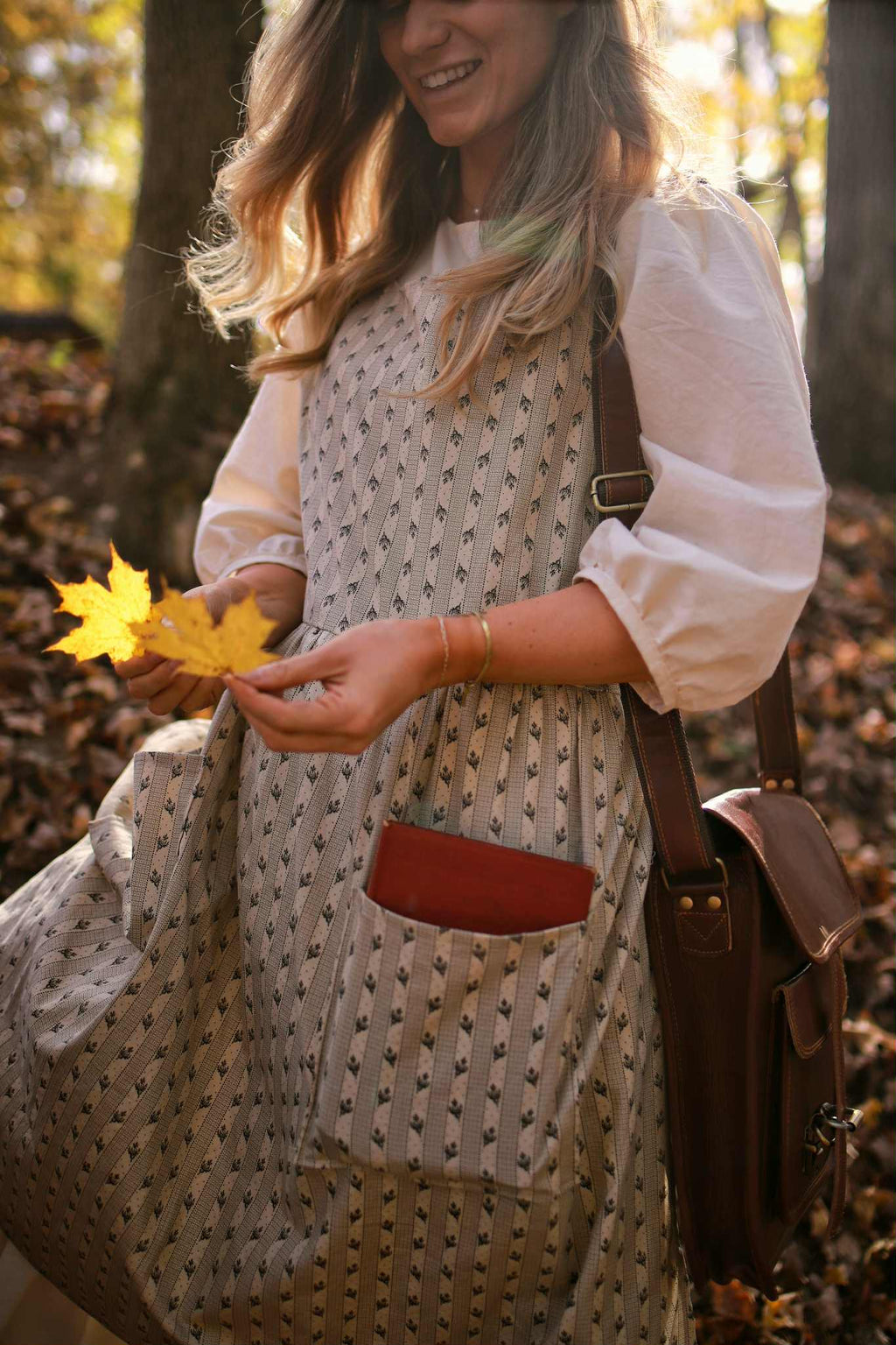 Arete Pinafore in Thistle & Fig