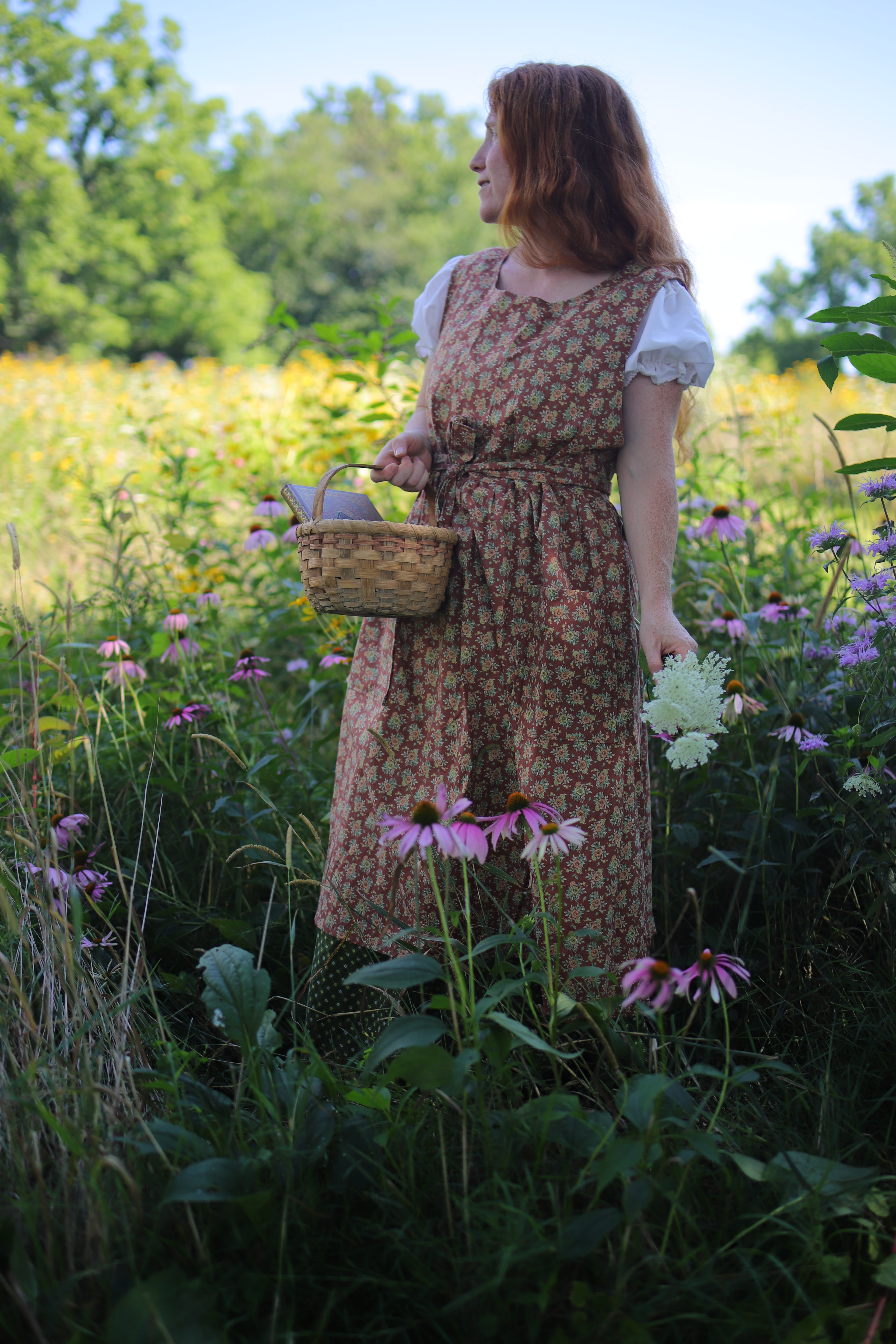 Country Sunflower Pinafore Dress