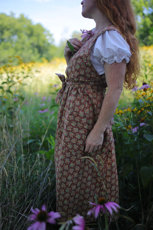 Country Sunflower Pinafore Dress