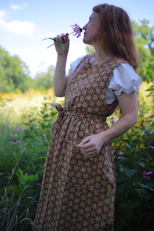 Country Sunflower Pinafore Dress