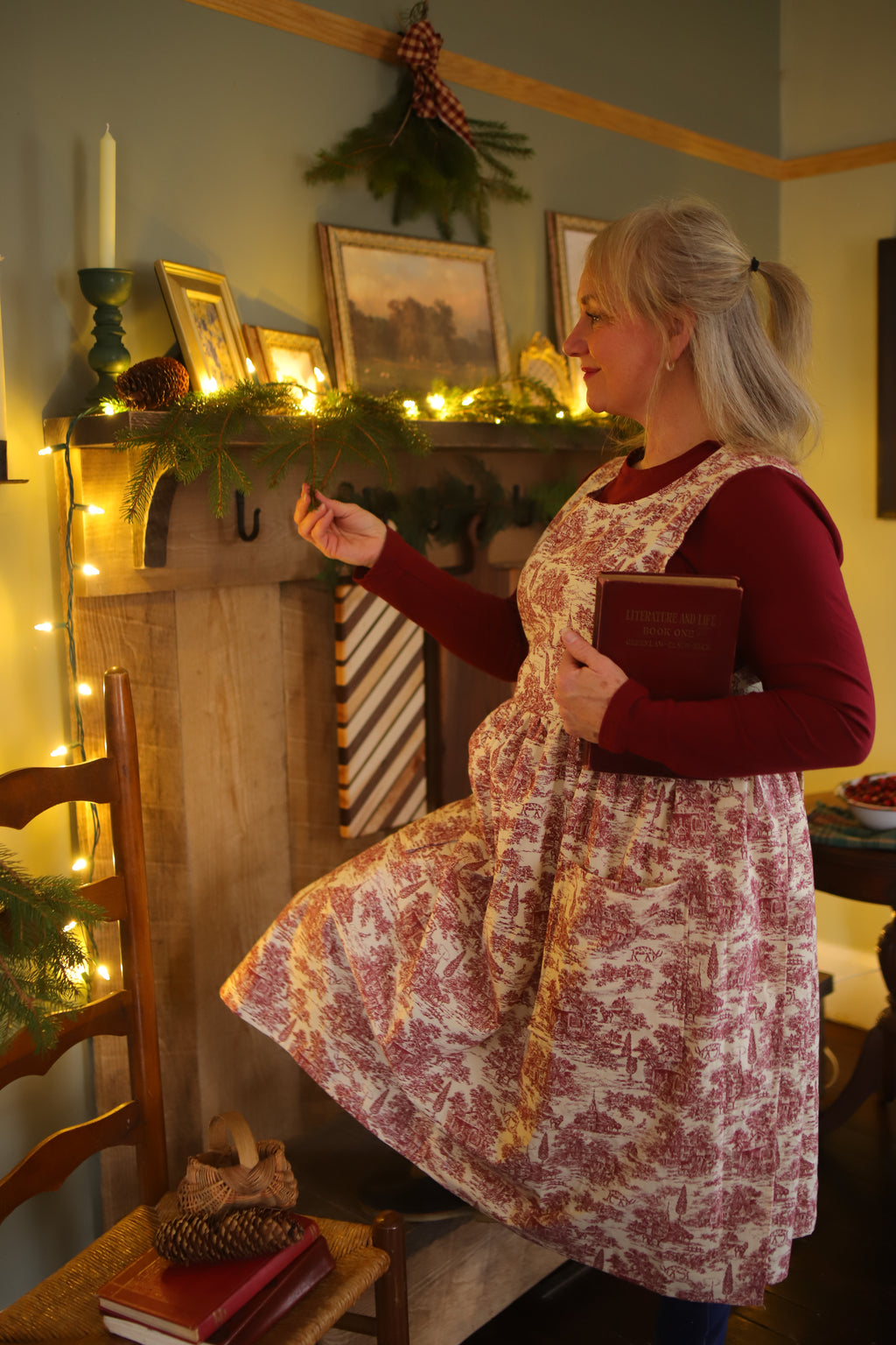 French Country Toile Pinafore