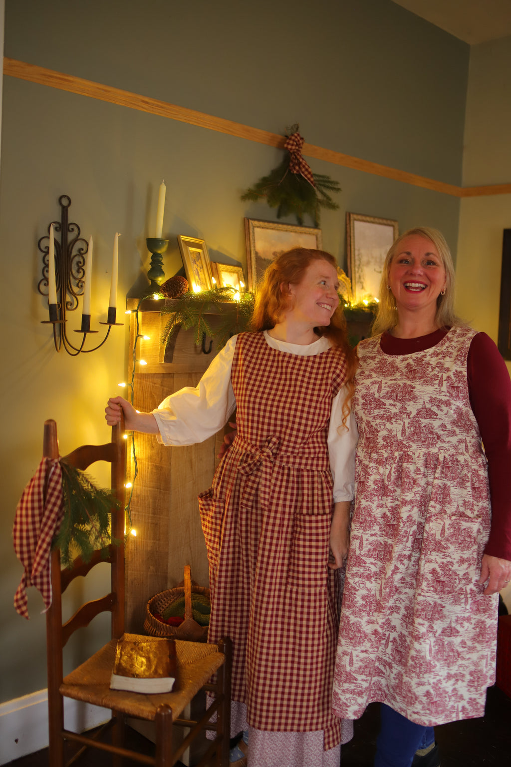 French Country Toile Pinafore