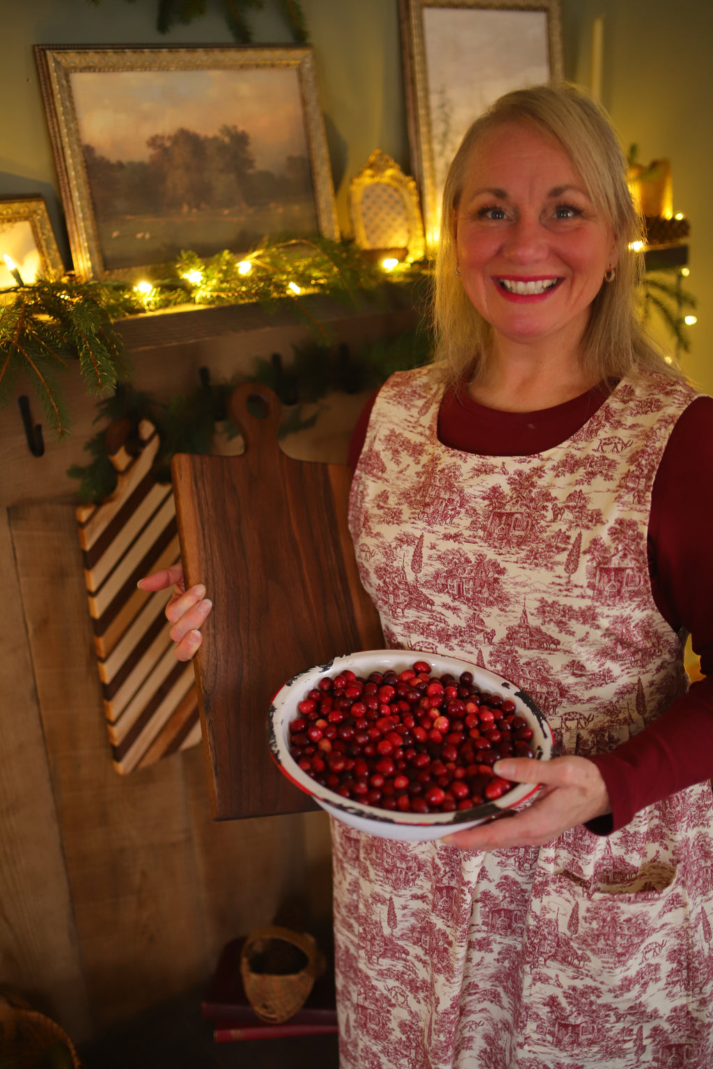 French Country Toile Pinafore