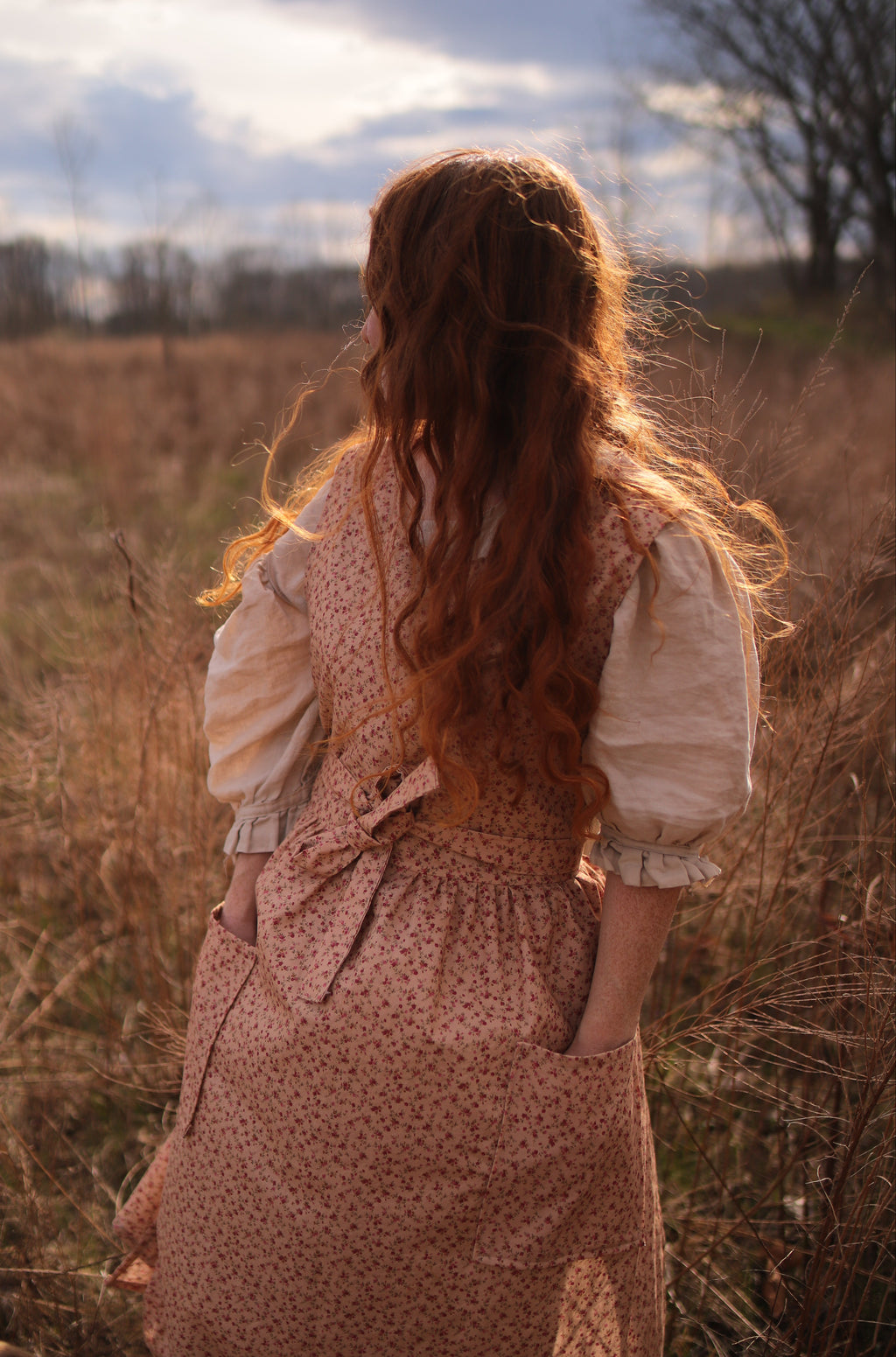 Rosebud Calico Pinafore